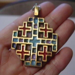 Terra Sancta Guild Israel 1969 Enameled Necklace